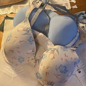 Nwt New set of TWO Lucky Brand Underwire Bras 42 D pastel floral